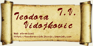 Teodora Vidojković vizit kartica